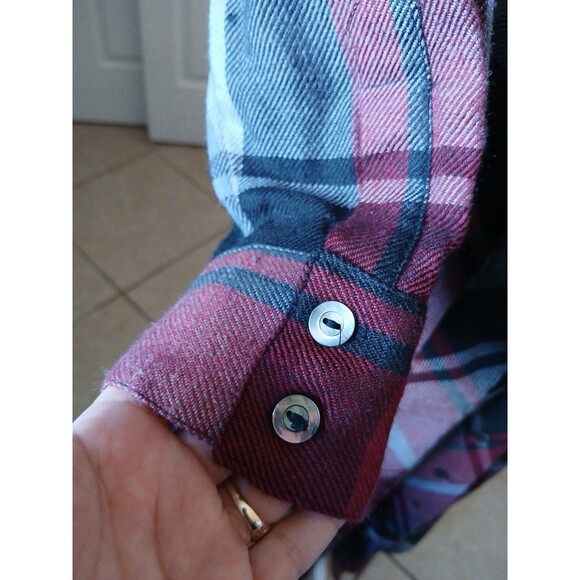 Soft Surroundings Women’s M Plaid Shirt Dress Long Sleeve Button Front Belted - Picture 6 of 12